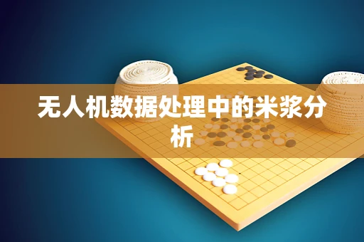 无人机数据处理中的米浆分析