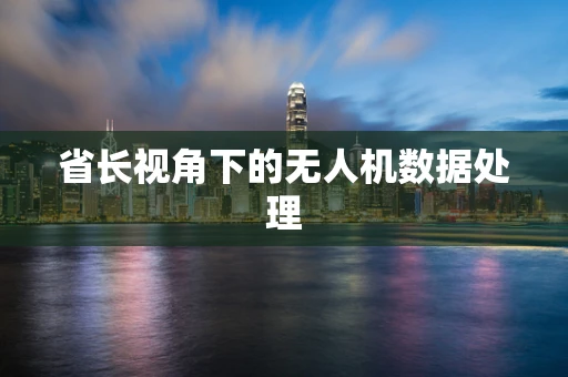 省长视角下的无人机数据处理
