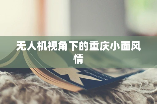 无人机视角下的重庆小面风情