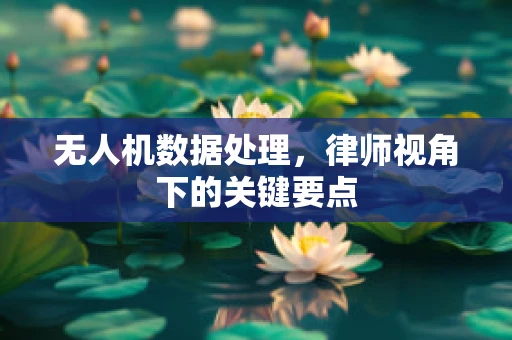 无人机数据处理，律师视角下的关键要点
