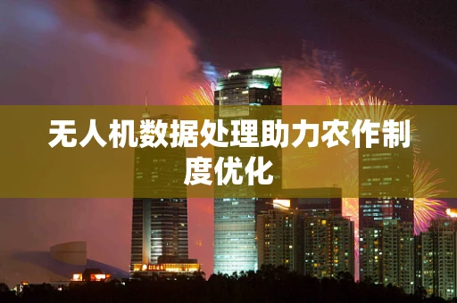 无人机数据处理助力农作制度优化