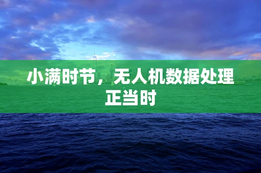 小满时节，无人机数据处理正当时
