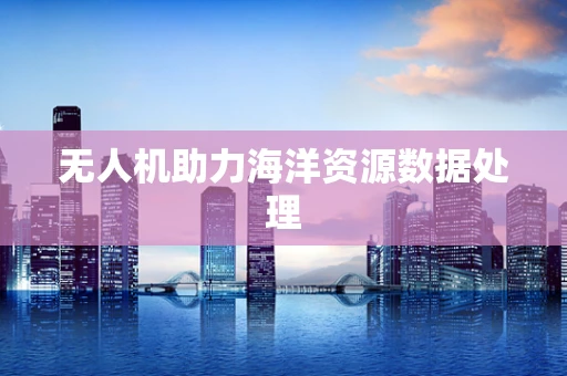 无人机助力海洋资源数据处理