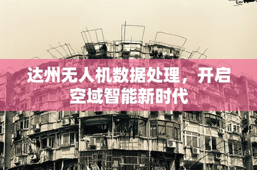 达州无人机数据处理，开启空域智能新时代
