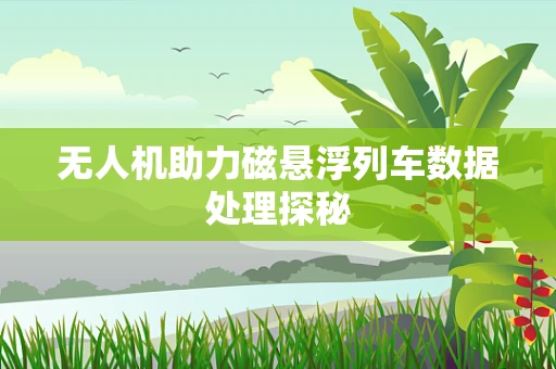 无人机助力磁悬浮列车数据处理探秘