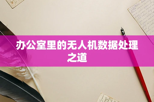 办公室里的无人机数据处理之道