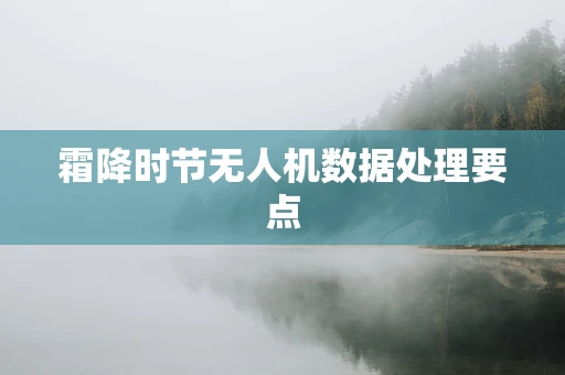 霜降时节无人机数据处理要点