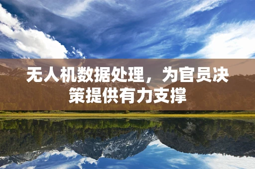 无人机数据处理，为官员决策提供有力支撑