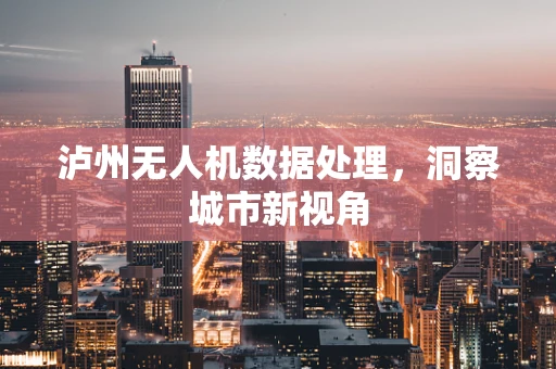 泸州无人机数据处理，洞察城市新视角