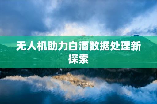 无人机助力白酒数据处理新探索