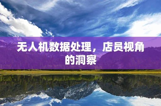 无人机数据处理，店员视角的洞察