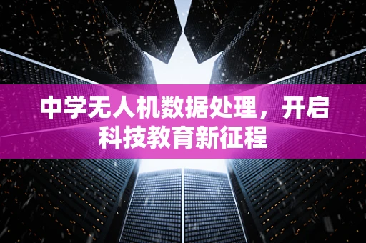 中学无人机数据处理，开启科技教育新征程