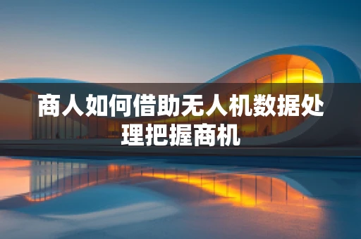 商人如何借助无人机数据处理把握商机