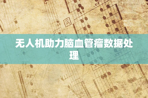 无人机助力脑血管瘤数据处理