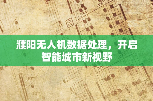 濮阳无人机数据处理，开启智能城市新视野