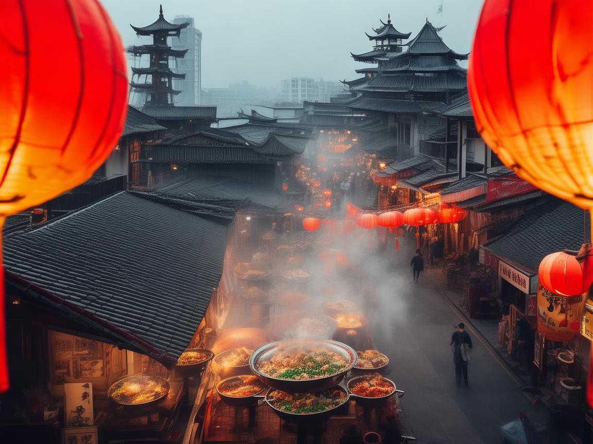 无人机视角下的成都火锅魅力