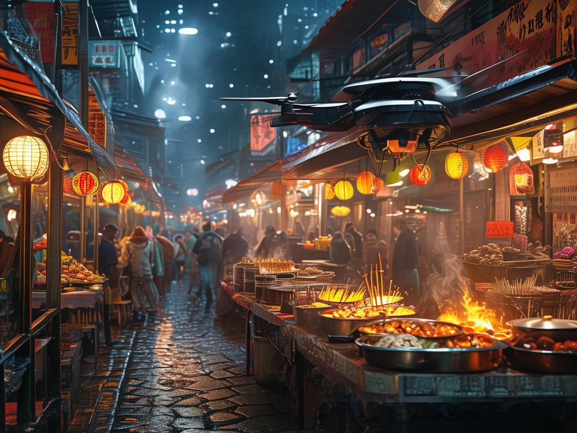 无人机助力夜市美食节数据洞察