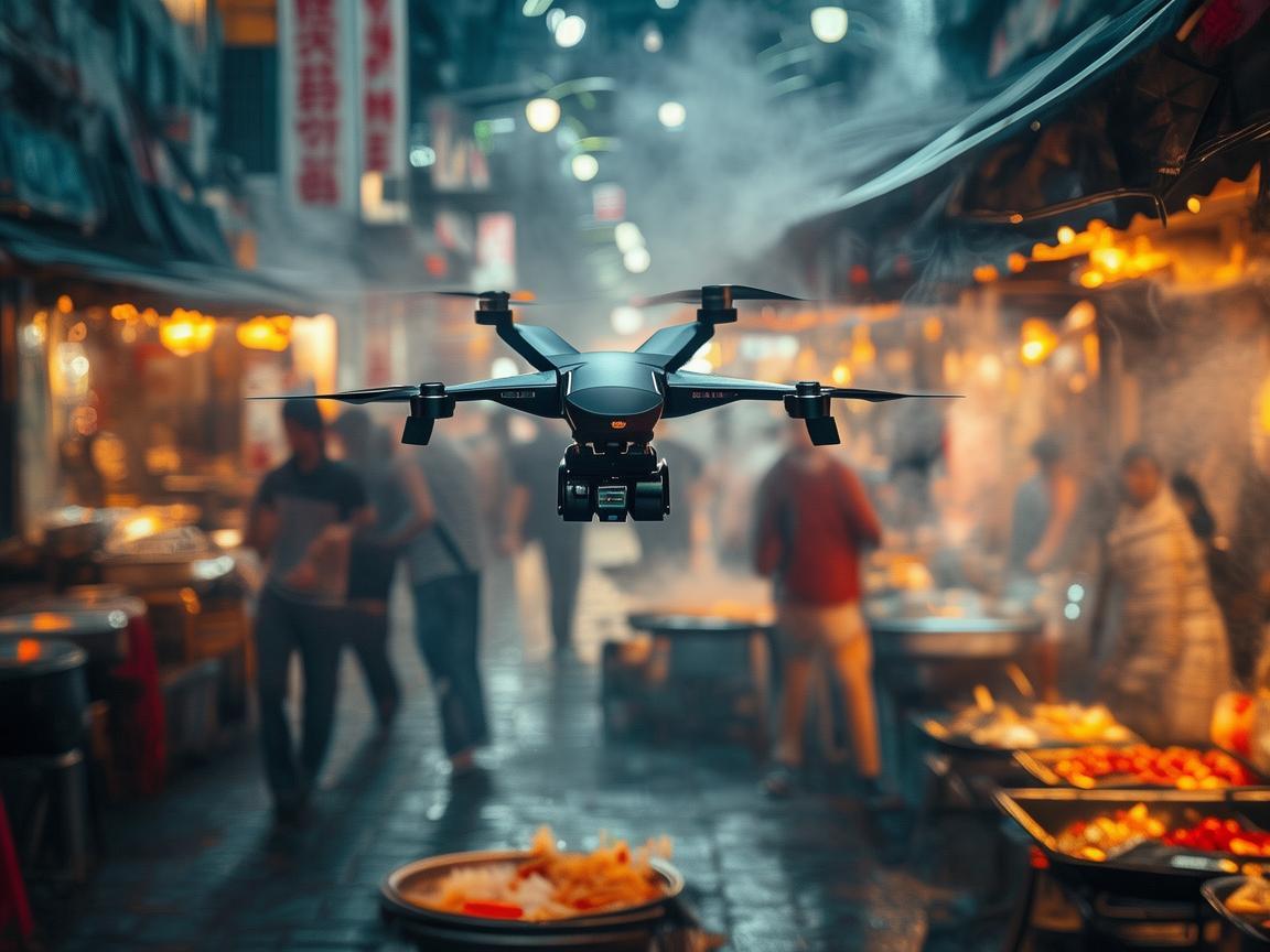 无人机助力夜市小吃摊数据洞察