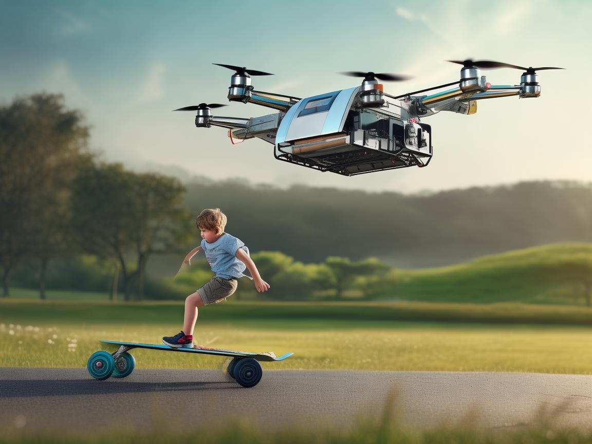 无人机助力儿童滑板车数据处理