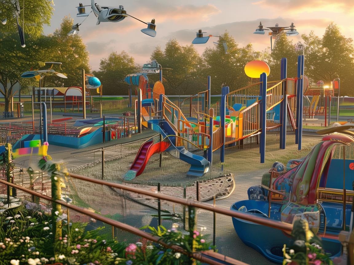 无人机助力休闲广场儿童游乐区数据处理